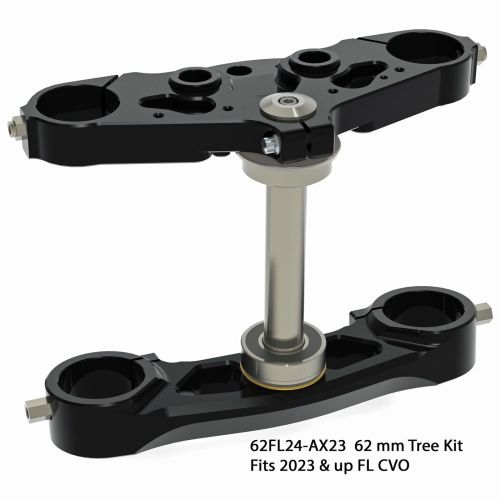 X-23 62mm Bolt-On CVO Raked Triple Tree Kit 2023.5 & 2024 Road