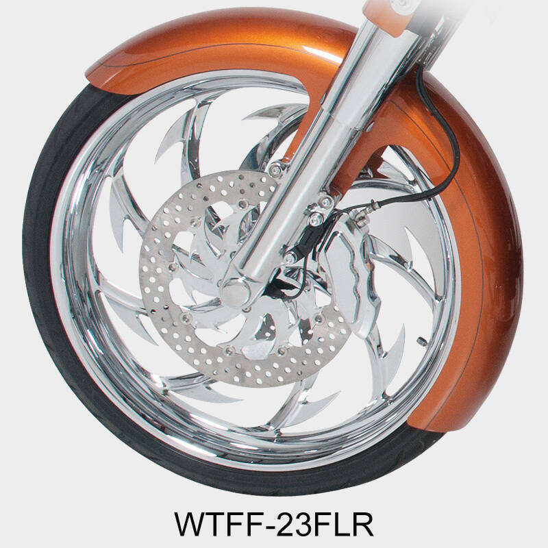 thumbnail image 2 of 21" Wrap Steel Front Fender For Harley Softail Bobber Chopper – 4.5" Wide, Unpainted, Self-Drill 2 of 6